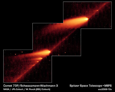 Komet 73p  - mehrere Fragmente