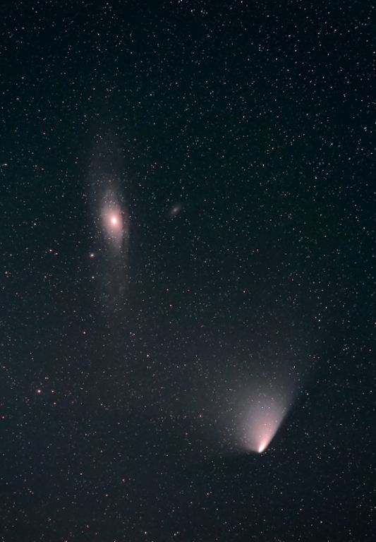 Komet Panstarrs und M31 am 03.04.2013, aufgenommen von Marco Ludwig.