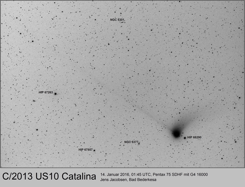 Komet Catalina, aufgenommen von Dr. Jens-Peter Jacobsen.